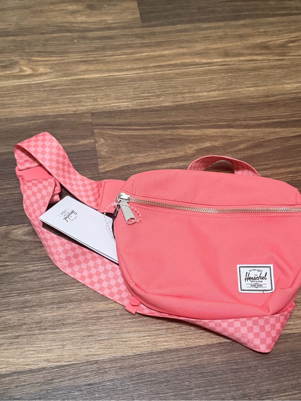 Herschel Supply Company Pink Checkerboard Crossbody Waist Bag